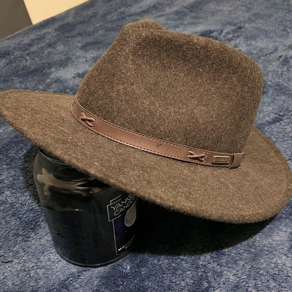 Pendleton Brown Wool Cowboy Hat Authentic With Criss Cross Leather Detail